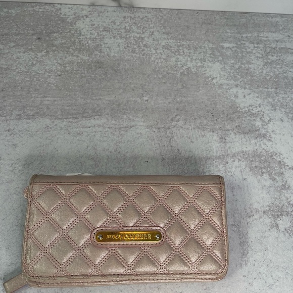 Juicy couture pink shimmer wallet with black and white polka dot details inside - Picture 2 of 13
